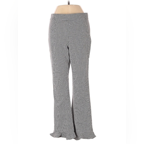 Opening Ceremony Houndstooth Ruffle Kick Flare Pants - Size 4 - EUC - Picture 5 of 8